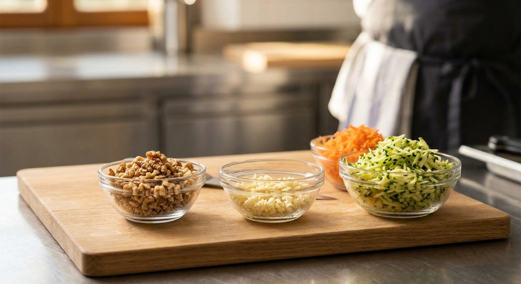 Professional kitchen mise en place and prep setup by Ceviz Ev Yapımı